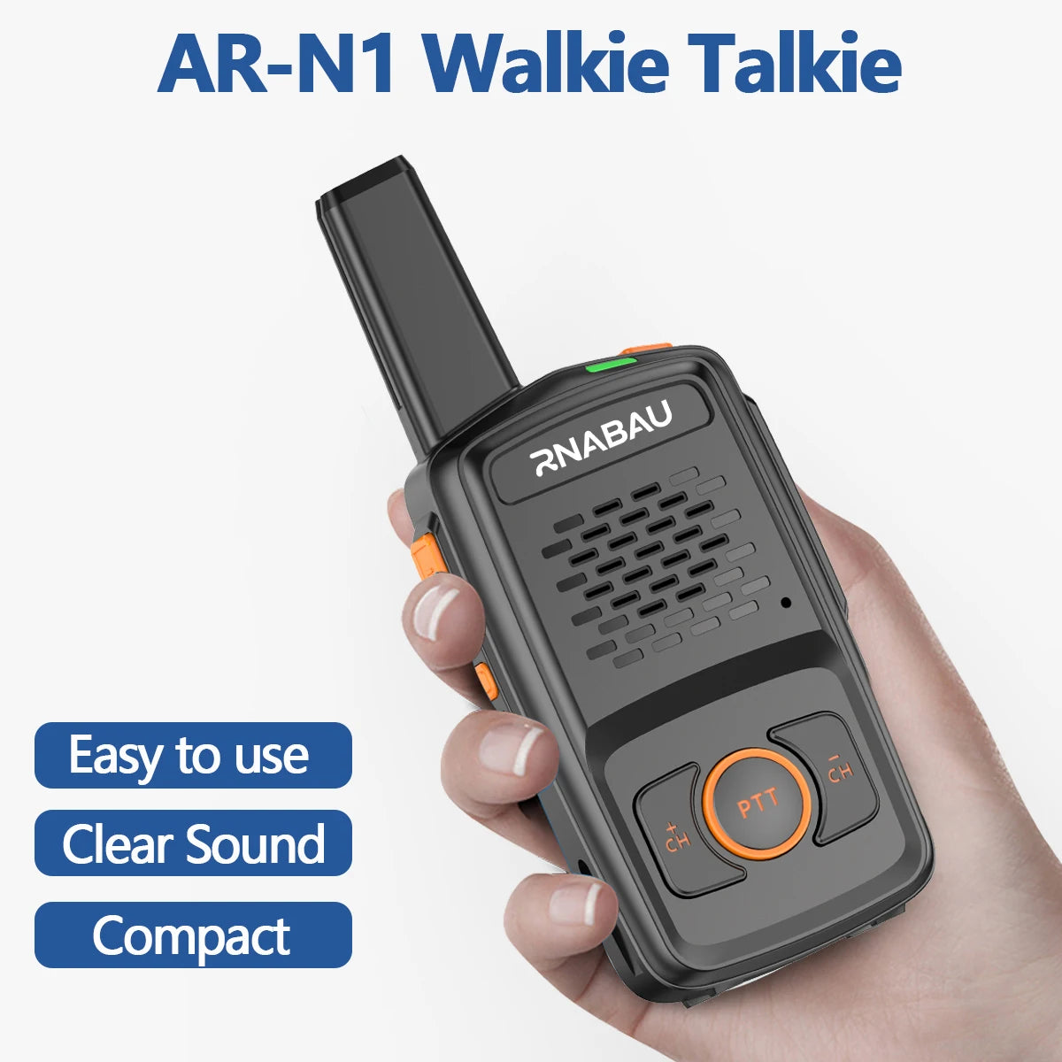 Mini Walkie Talkie UHF 16 Channels Two-Way Radio Long Range 5W MT-N1