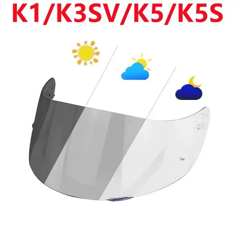 Photochromic Visor for AGV K5 K5S K5-S K3SV K3-SV K1 Helmet Glasses Screen Shield Windshield Accessories Parts Autochromic Lens-EXPROTAS