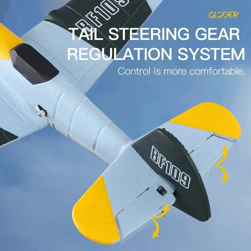 BF109 RC Plane 2.4G 3CH EPP Foam Remote Control Fighter Fixed Wingspan Glider Outdoor RTF RC Warbird Airplane Toys Gifts-EXPROTAS