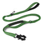 Heavy Duty Reflective Bungee Dog Leash with Car Seatbelt for Large Dogs