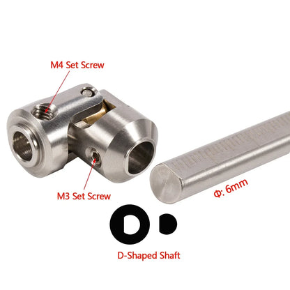 HooCrawler Stainless Steel Cut-to-Length Driveshaft 68-229mm 1/10 RC Crawler