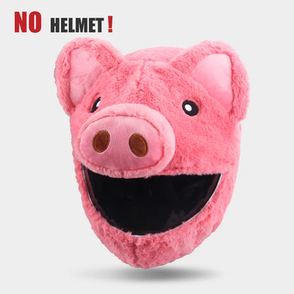 Protection Headgear Cover Plush Helmet for Motorcycle Full Face Cartoon