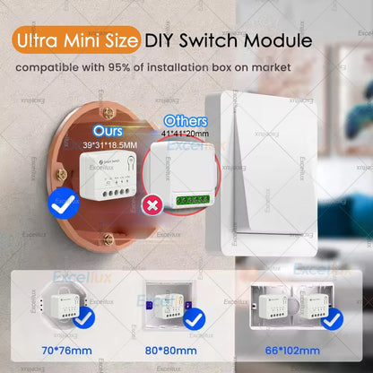 10A Smart Switch Module Zigbee Control Mini Relay for Home Assistant