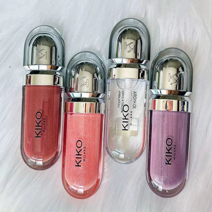 Kiko 3D Mirror Lip Gloss Waterproof Non-Stick Red Shiny Lip Glaze 6.5ml
