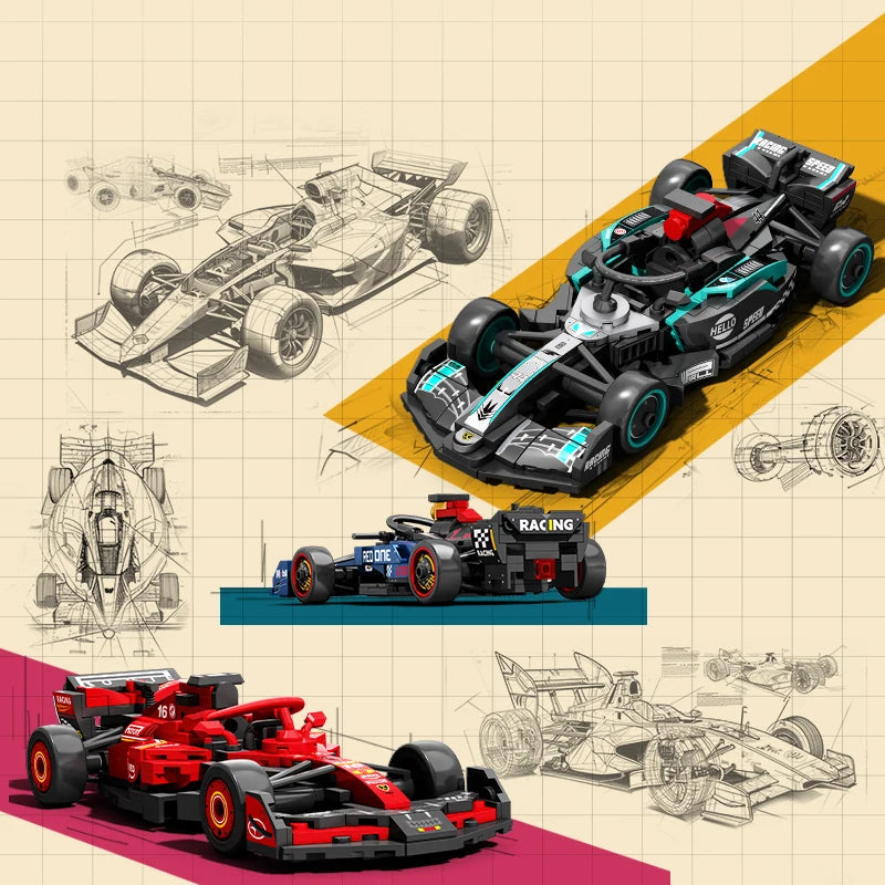 SEMBO BLOCK BK8 Sports Car Building Blocks City Supercar Racing Vehicle Model Toy Gift