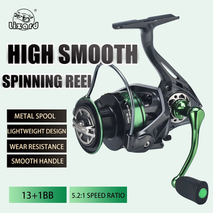Spinning Fishing Reel Lizard NGK CNC Handle Stainless Bearings Deep Shallow Spool