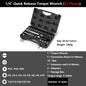 1/4'' Drive 2-24N.m Precise Double Scale Torque Wrench Set MTB Bike Socket Spanner Bicycle Motorcycle Ratchet Repair Toolbox Kit-EXPROTAS