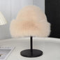 Fluffy Fur Bucket Hat Women Winter Warm Plush Fisherman Cap Thick