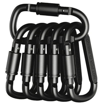 6PCS Outdoor Keychain Clip Carabiner Set for Camping EDC Survival Hiking