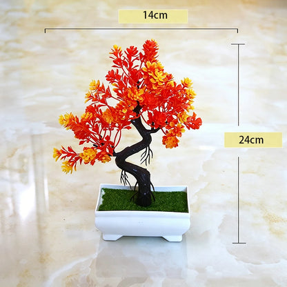 Artificial Bonsai Tree Potted Fake Plant Home Table Decor Ornament