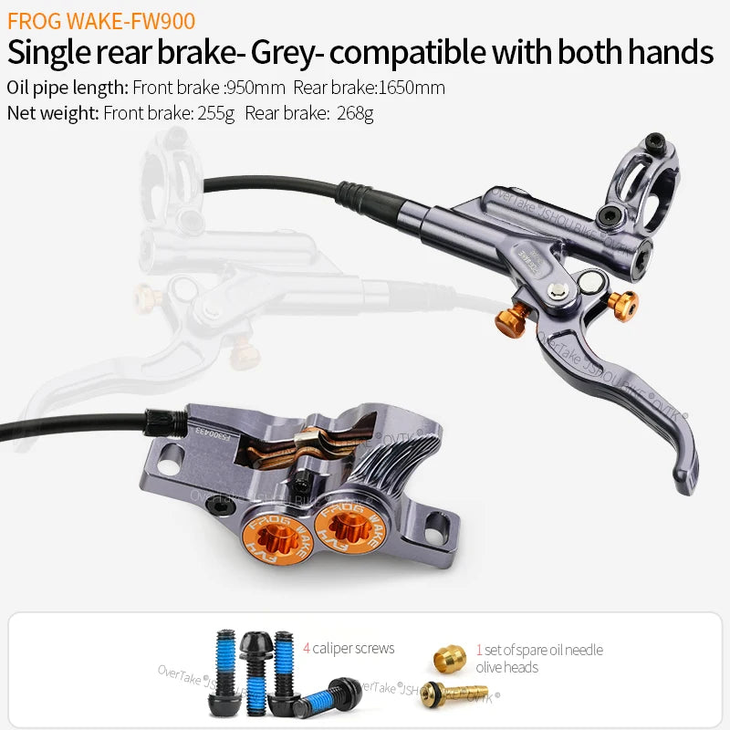 Rear MTB Hydraulic Disc Brake FROGWAKE FW900 4-Piston Alloy Brake Set