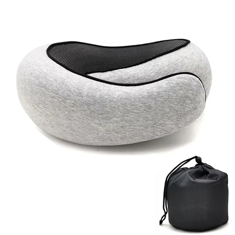 Memory Foam U-Shape Travel Neck Pillow Soft Portable Adjustable Support