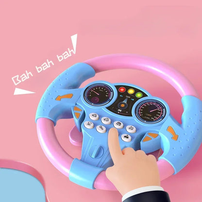 Infant Simulation Steering Wheel Toy with Lights & Sound for Stroller