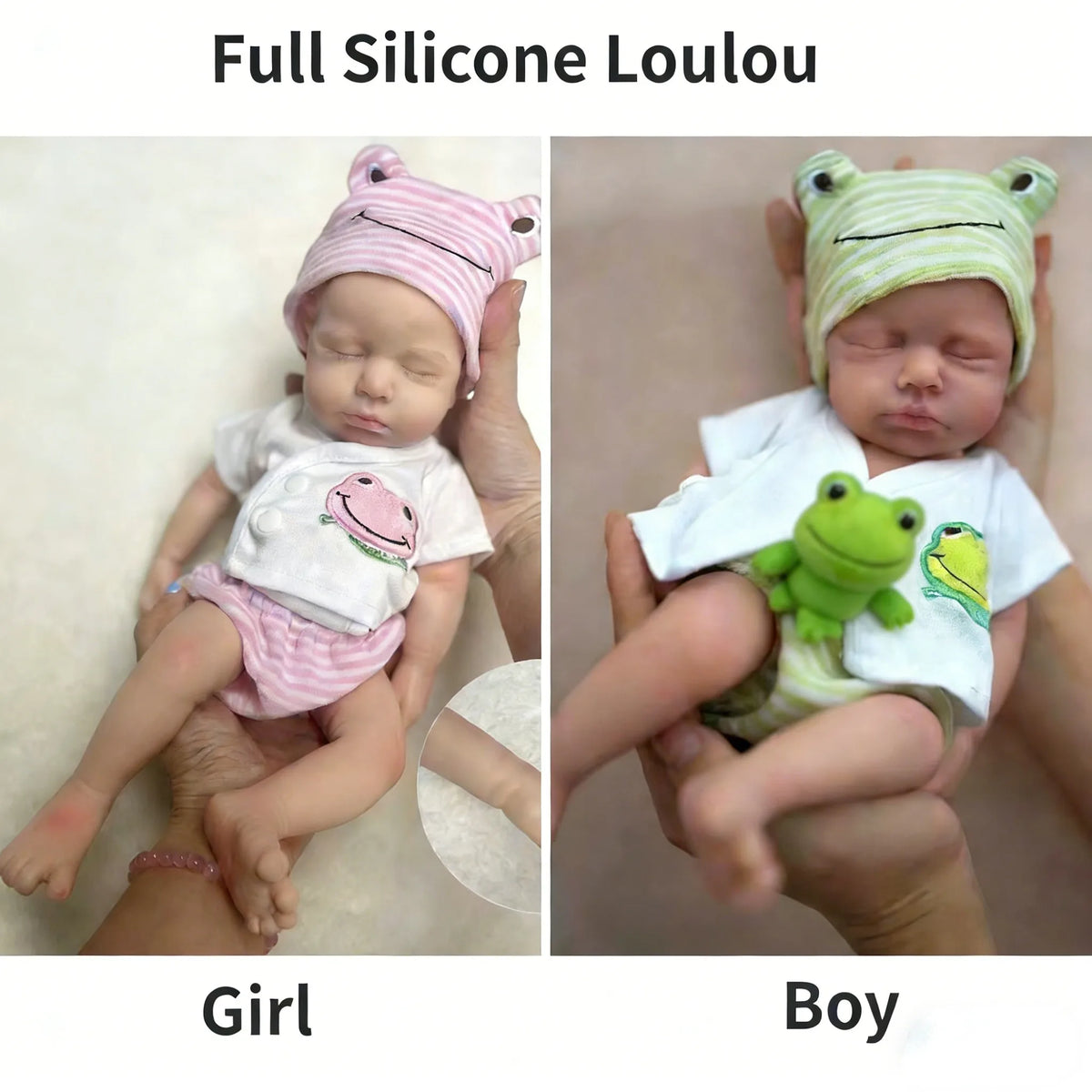 Loulou Doll Baby Full Silicone Reborn Open Mouth Soft Body Girl Toys