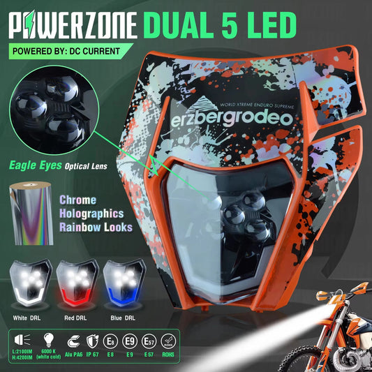 PowerZone Supermoto Headlight Fairing for KTM EXC SXF MX Enduro Dirt Bike