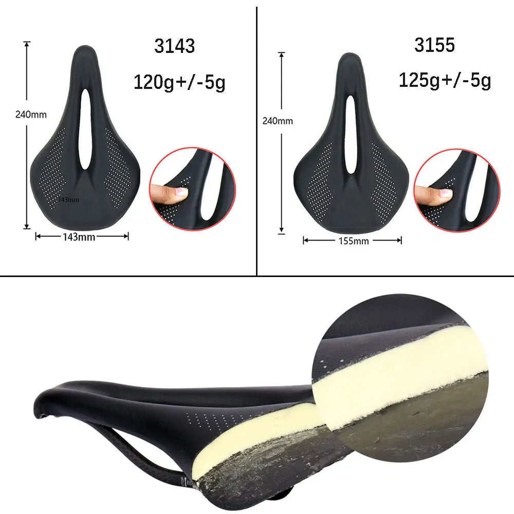 ELITA ONE Carbon Saddle MTB/Road Bike saddle Super Light Leather Carbon Cushions 96g-EXPROTAS