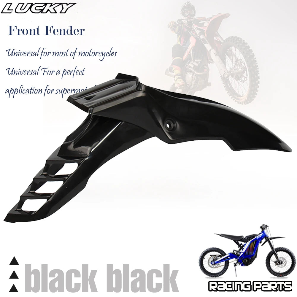 Universal Supermoto Motocross Front Fender Black Mudguard For Honda Yamaha Suzuki Kawasaki DRZ RMZ XT TW Dirt Bike