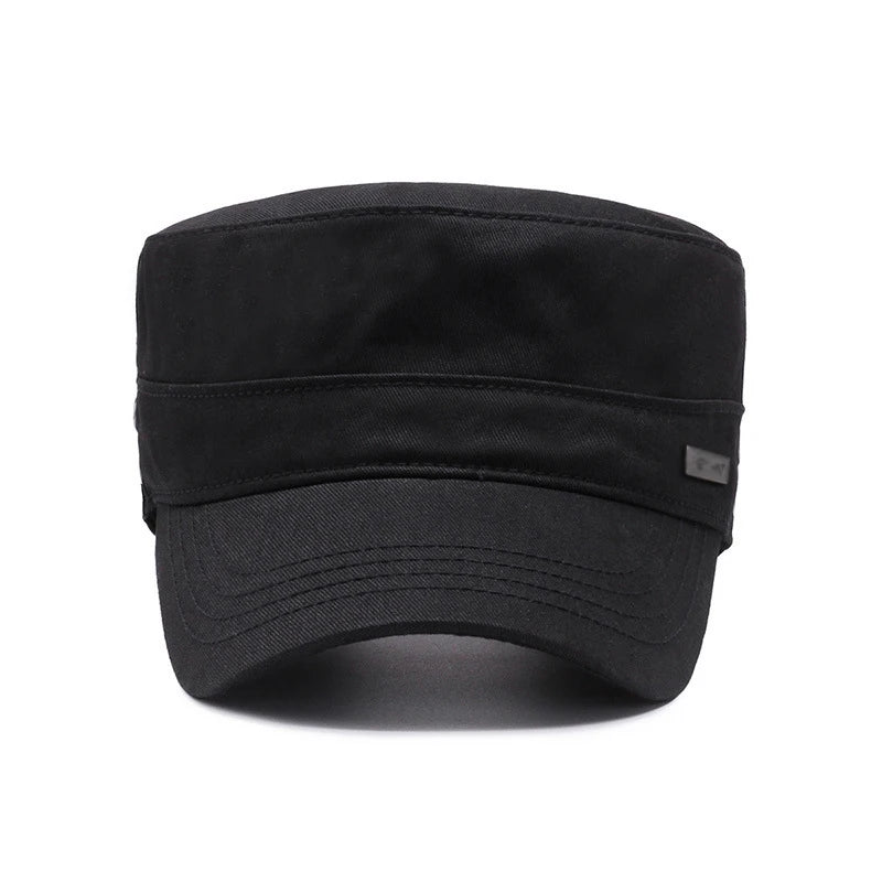 Baseball Cap Men Flat Cotton Sun Hat Casual Peaked Outdoor Brim
