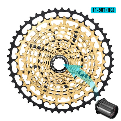 SPEDAO MTB Cassette 10–50T | 12-Speed XD Compatible Sprocket Steel Flywheel