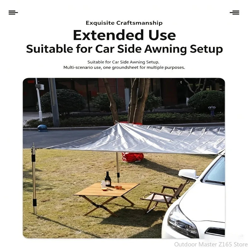 Waterproof Ground Sheet Tent Footprint Mat 100x210cm for Camping Hiking