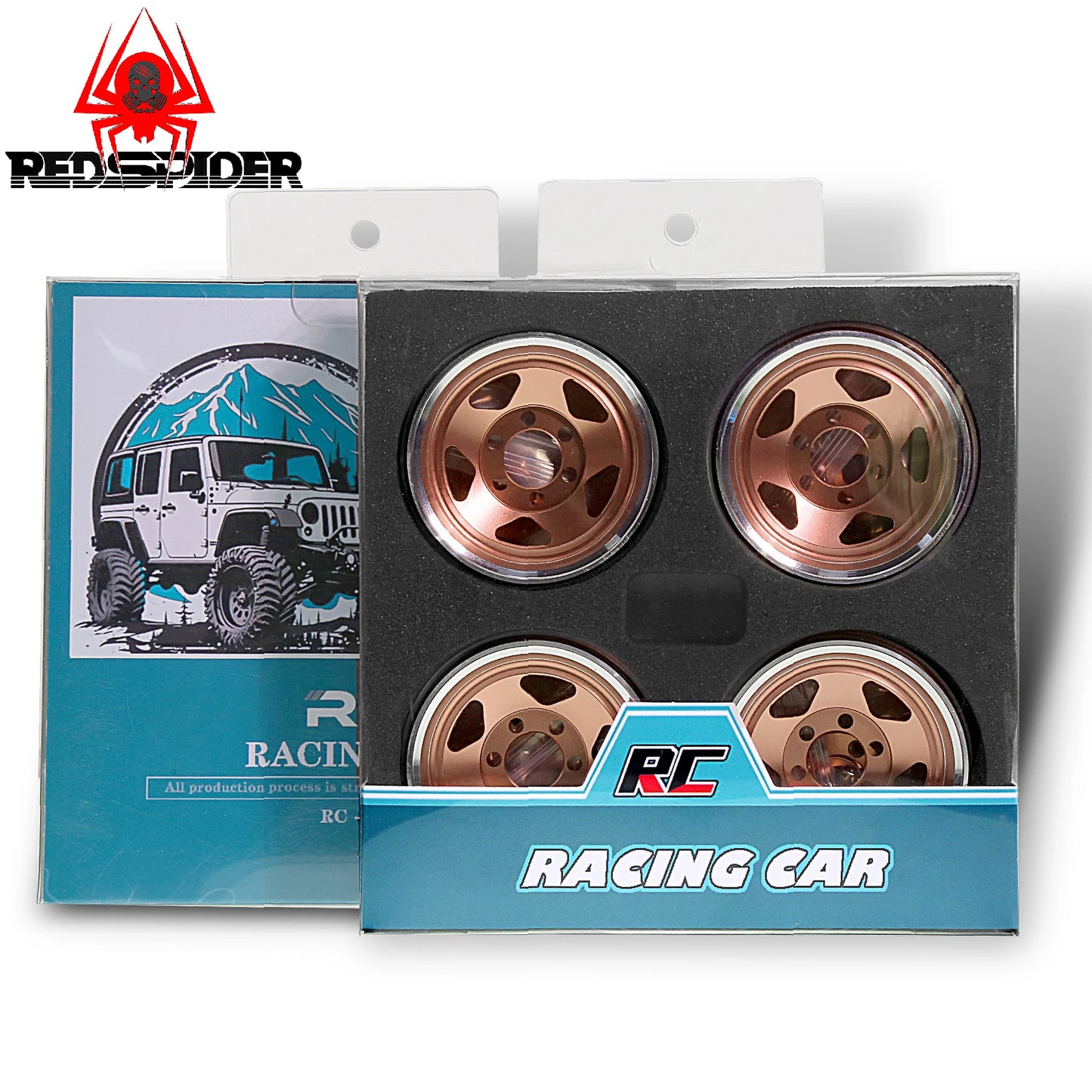 4pcs 1.9" Beadlock RC Wheel Rims for 1/10 Crawler SCX10 II III TRX4 D90 Set