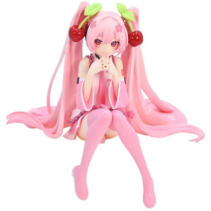 Hatsune Miku Pink Dress Figure Cherry Blossom PVC Anime Statue Collectible Gift
