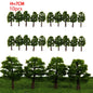 10Pcs Trees Train HO Scale Model Scenery Layout for Railroad Diorama