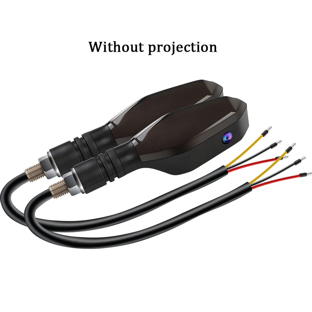 2PCS LED Turn Signal Lamp Motorcycle Flowing Indicator Light Amber