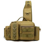 Fishing Tackle Backpack Lure Box Gear Storage Bag Fanny Pack for Men Fly Fishing Backpack with Rod Holder Sling Shoulder Bag-EXPROTAS