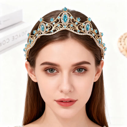 Korean Style Girl Bridal Tiara Hair Accessory for Weddings and Parties