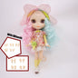 ICY DBS Blythe Doll White Skin Joint Body Long Colourful Hair Glossy Face