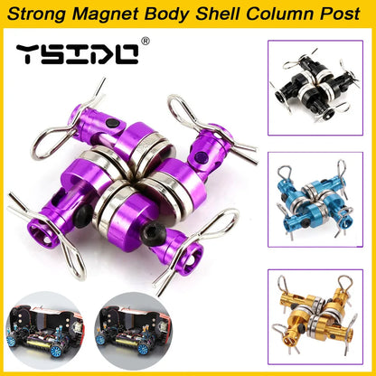 4Pcs RC Body Mount Clips Magnetic Invisible Post for 1:10 Car Shells