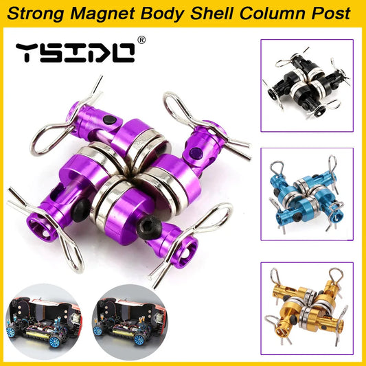 4Pcs RC Body Mount Clips Magnetic Invisible Post for 1:10 Car Shells