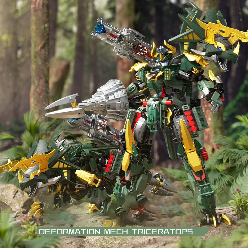 Mecha Series 2-in-1 Dinosaur Building Blocks Tyrannosaurus Rex Model