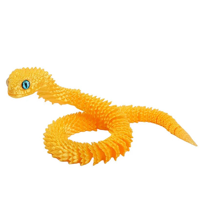 60cm 3D Printed Viper Decoration Glowing Movable Joint Animal Model Toy