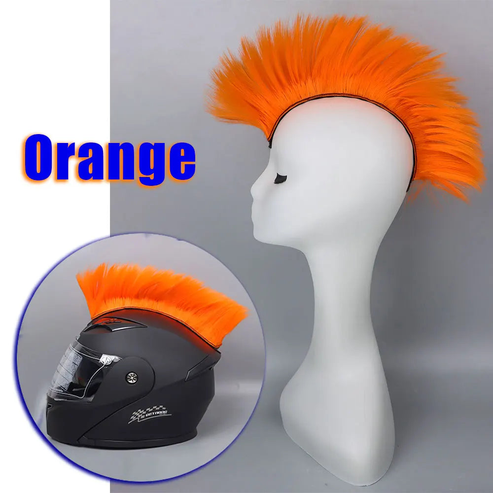 Helmet Wig Synthetic Cockscomb Decoration for Motocross Full Face Helmet