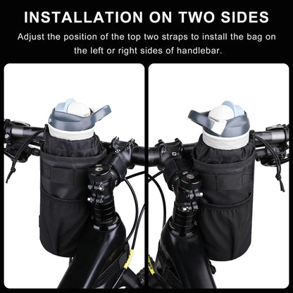Rhinowalk Insulated Bicycle Water Bottle Carrier Handlebar Pouch 1pc/2pcs Options