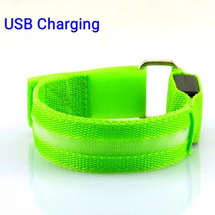 Night Running Armband LED Light USB Rechargeable Safety for Cycling Runners