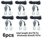 6Pcs Tie Down Rope Camping Tent Tightener Pulley Ratchet Awning Hook