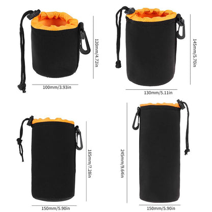 Camera Lens Pouch Bag Neoprene Waterproof Soft Case For Canon Sony DSLR Lenses