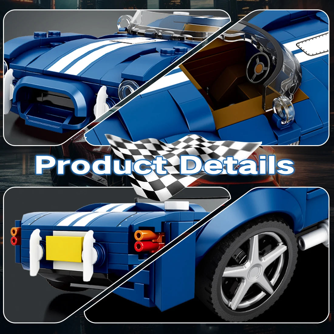 312PCS Sport Car Building Blocks Creative DIY Model Toy for Kids