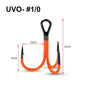 Flame Treble Hook Spinpoler UV Hi-Carbon Steel No 2-0 Fishing Tackle