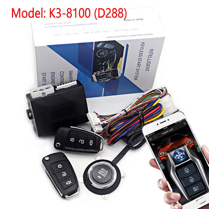 Universal Car Alarm Auto Start Stop System Remote Control Engine Ignition Autostart Kit Keyless Push Start System Car Accessorie-EXPROTAS