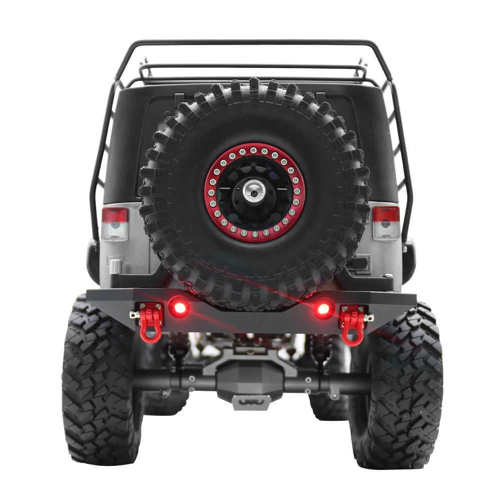Spare Tire Metal Rear Bumper for Axial SCX10 Upgrade Holder Rack 1.9"