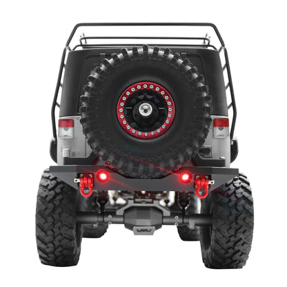 Spare Tire Metal Rear Bumper for Axial SCX10 Upgrade Holder Rack 1.9"