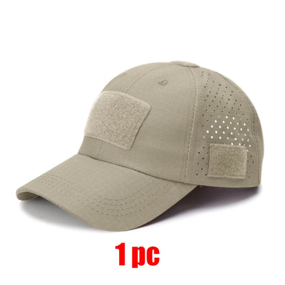 2Pcs Camouflage Baseball Cap Breathable Sun Hat Outdoor Hunting Fishing