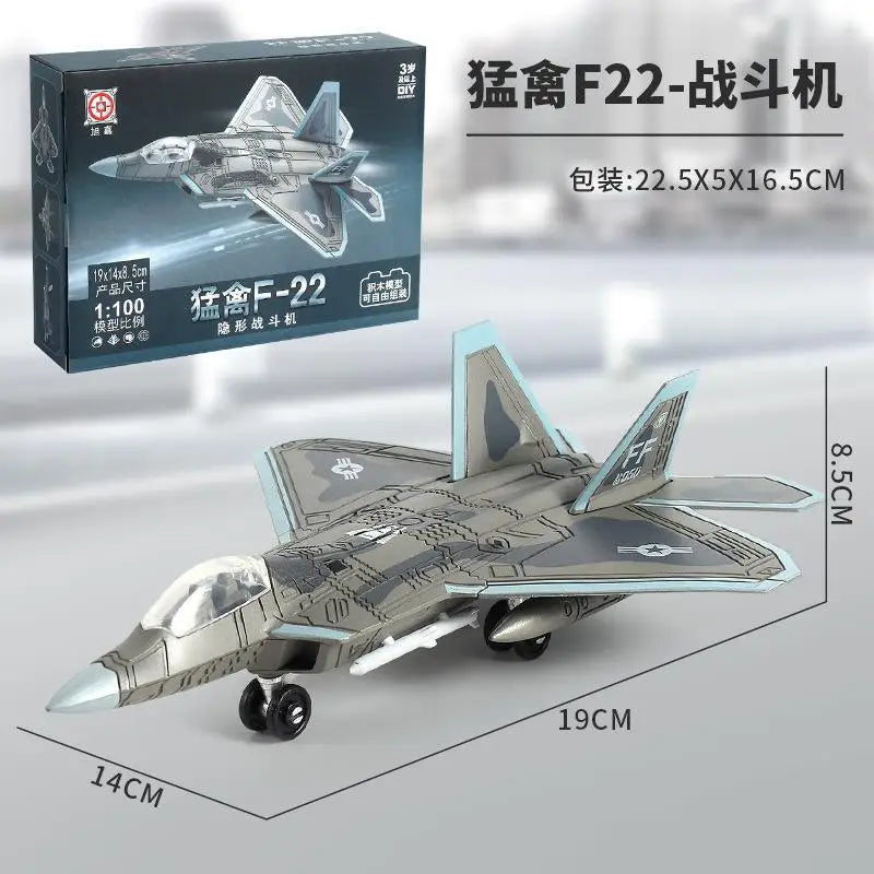 Military Building Blocks Fighter Aircraft A-10 F14 Model Toy for Boys