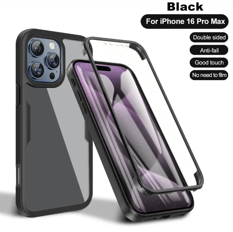 360 Full Body Clear MagSafe Case for iPhone 12-16 Pro Max Plus Bumper Cover