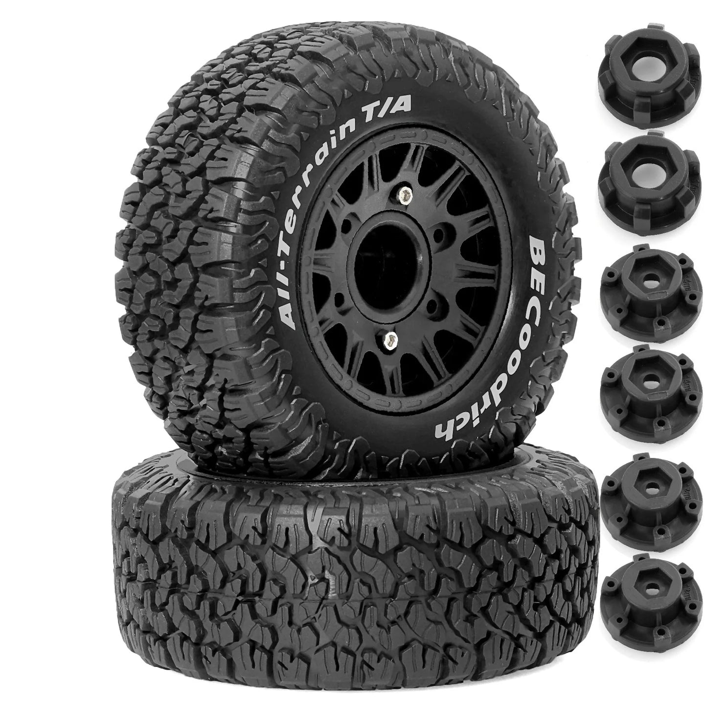 4Pcs 113mm RC Course Truck Tires Wheels 12mm Hex for Traxxas Slash