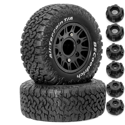 4Pcs 113mm RC Course Truck Tires Wheels 12mm Hex for Traxxas Slash